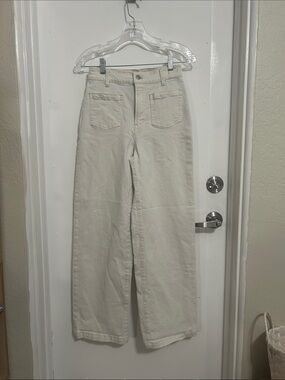 Madewell Cream Wide-Leg High-Rise Jeans